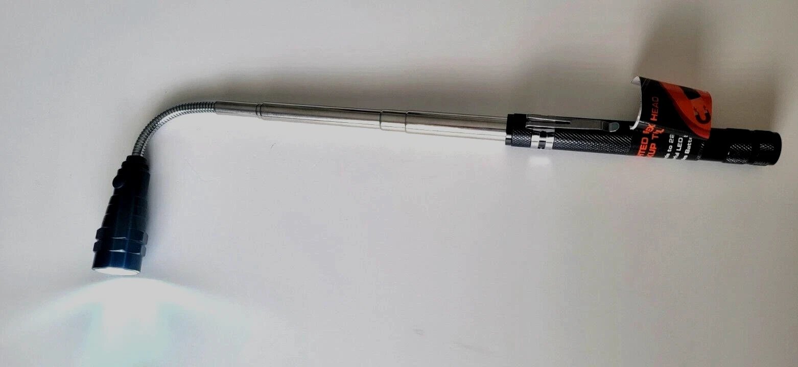 Flexible 22 Extension Telescopic LED Pocket Flashlight with Magnetic Head